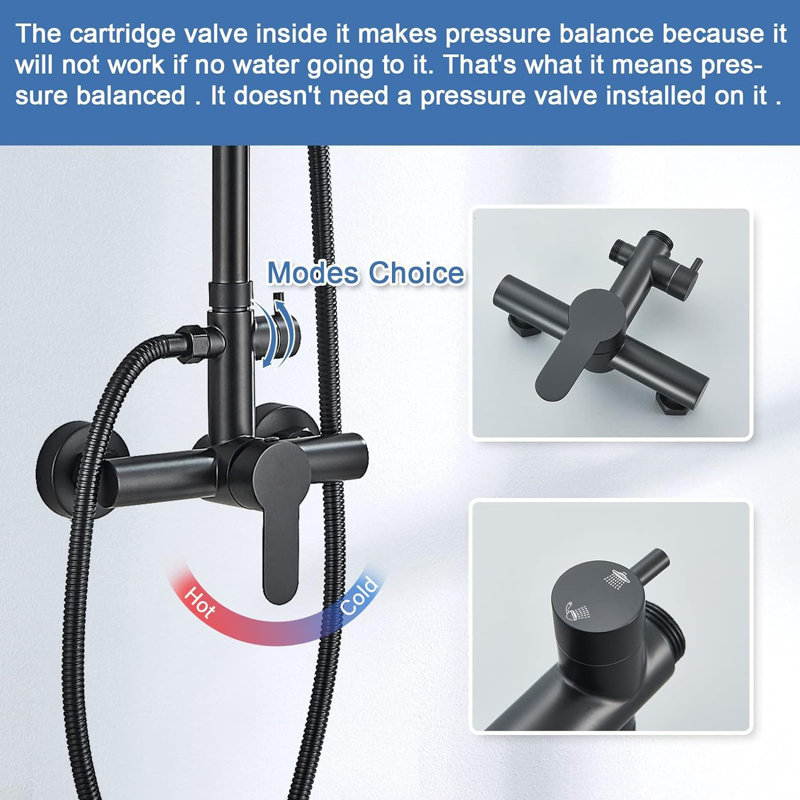 FUNDUXA Stainless Steel Wall Mounted Outdoor Shower Wayfair